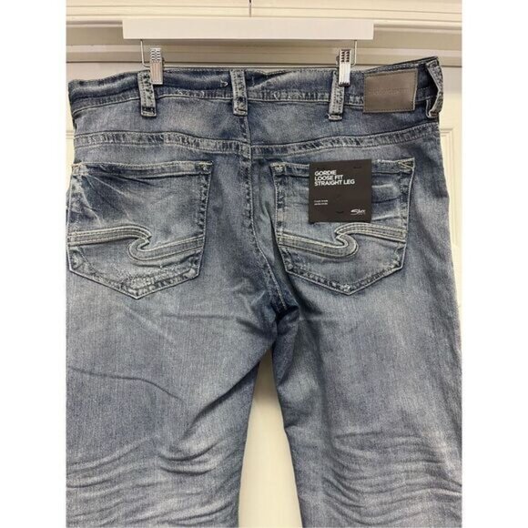 Silver Jeans Co. Gordie Loose Fit Straight Leg Jeans sz 40/32 NWT - Picture 7 of 9